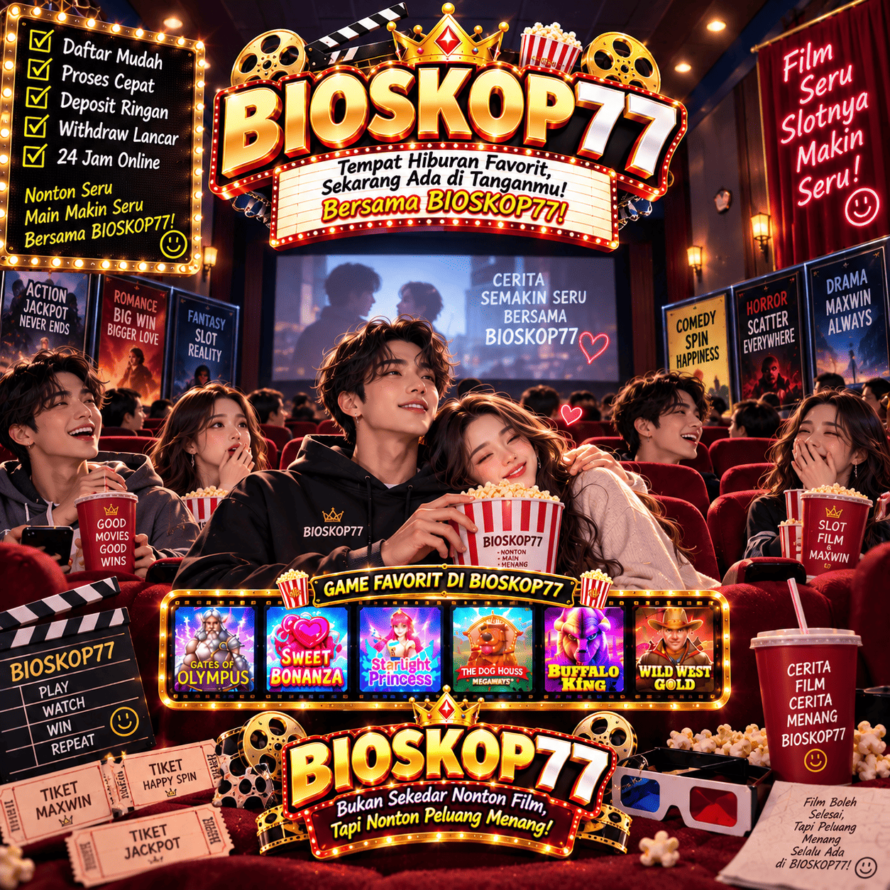 Banner BIOSKOP77 Cyber Blue